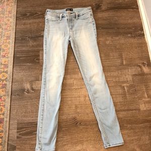 Abercrombie and Fitch low rise jean leggings.